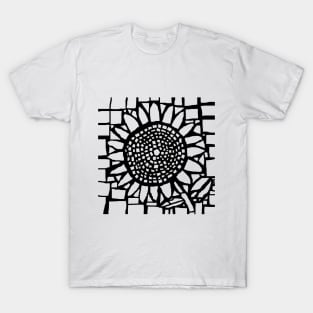 Mosaic Sunflower Monochrome T-Shirt